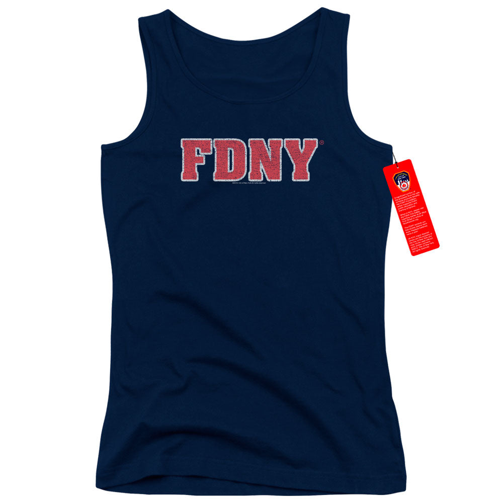 New York City Fdny Womens Tank Top Shirt Navy