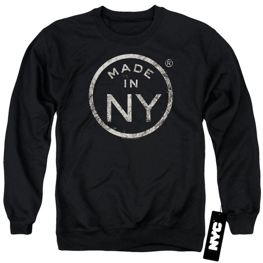 New York City Ny Made Mens Crewneck Sweatshirt Black