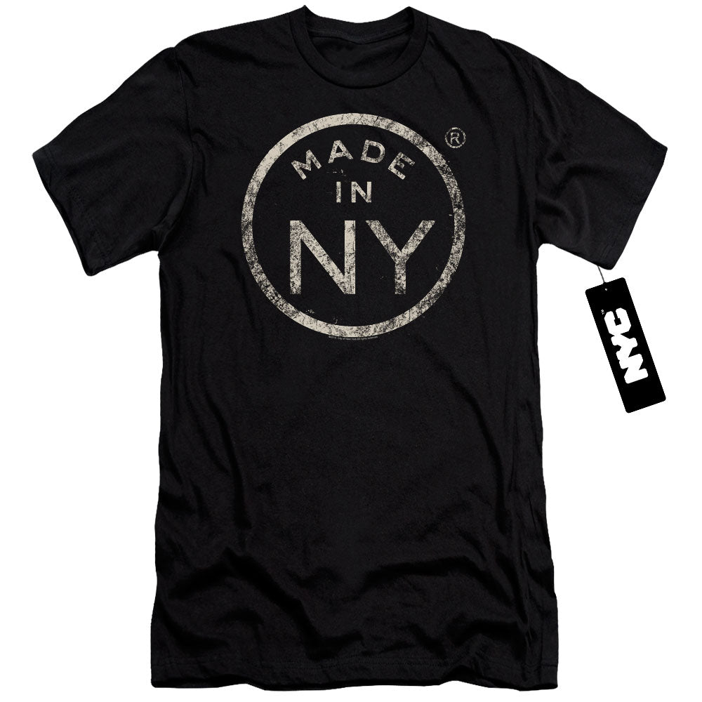 New York City Ny Made Slim Fit Mens T Shirt Black