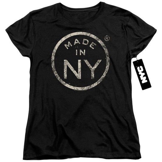 New York City Ny Made Womens T Shirt Black