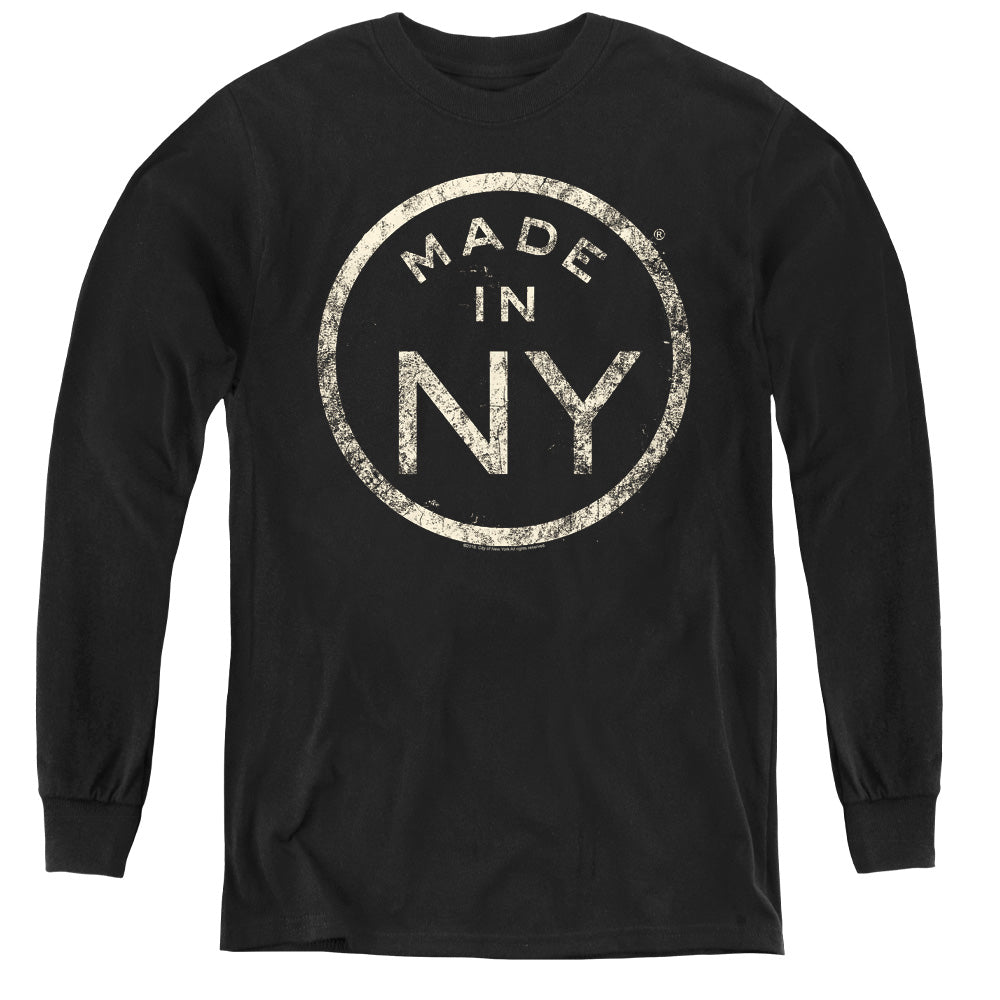 New York City Ny Made Long Sleeve Kids Youth T Shirt Black