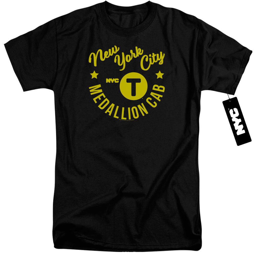 New York City Nyc Hipster Taxi Tee Mens Tall T Shirt Black Officially Licensed
