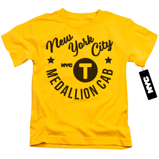 New York City Nyc Hipster Taxi Tee Juvenile Kids Youth T Shirt Yellow