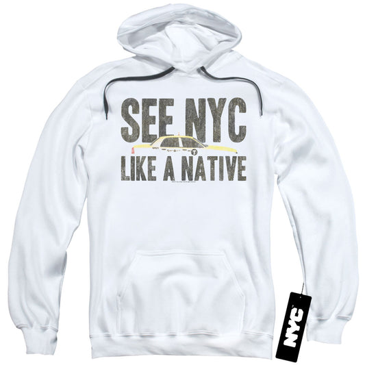 New York City Nyc Like A Native Mens Hoodie White