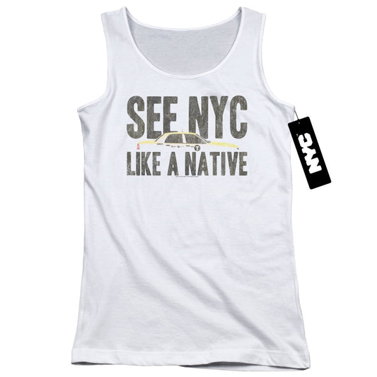 New York City Nyc Like A Native Womens Tank Top Shirt White