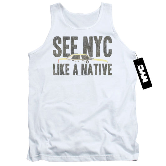 New York City Nyc Like A Native Mens Tank Top Shirt White