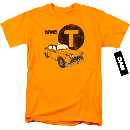 New York City Yellow Cab Mens T Shirt Gold