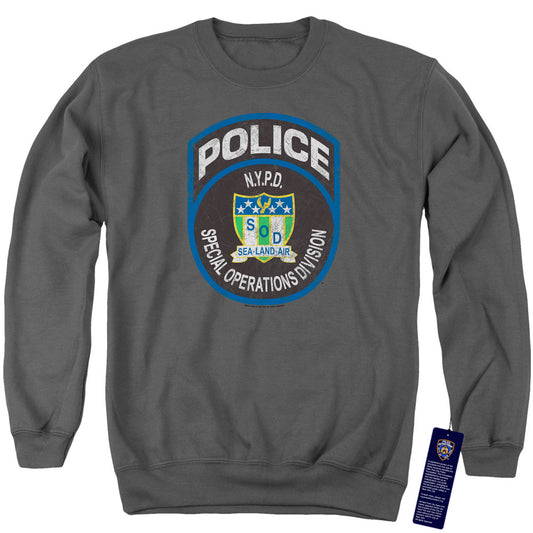 New York City Special Ops Mens Crewneck Sweatshirt Charcoal