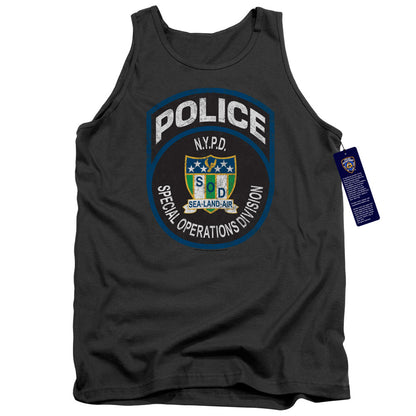 New York City Special Ops Mens Tank Top Shirt Charcoal