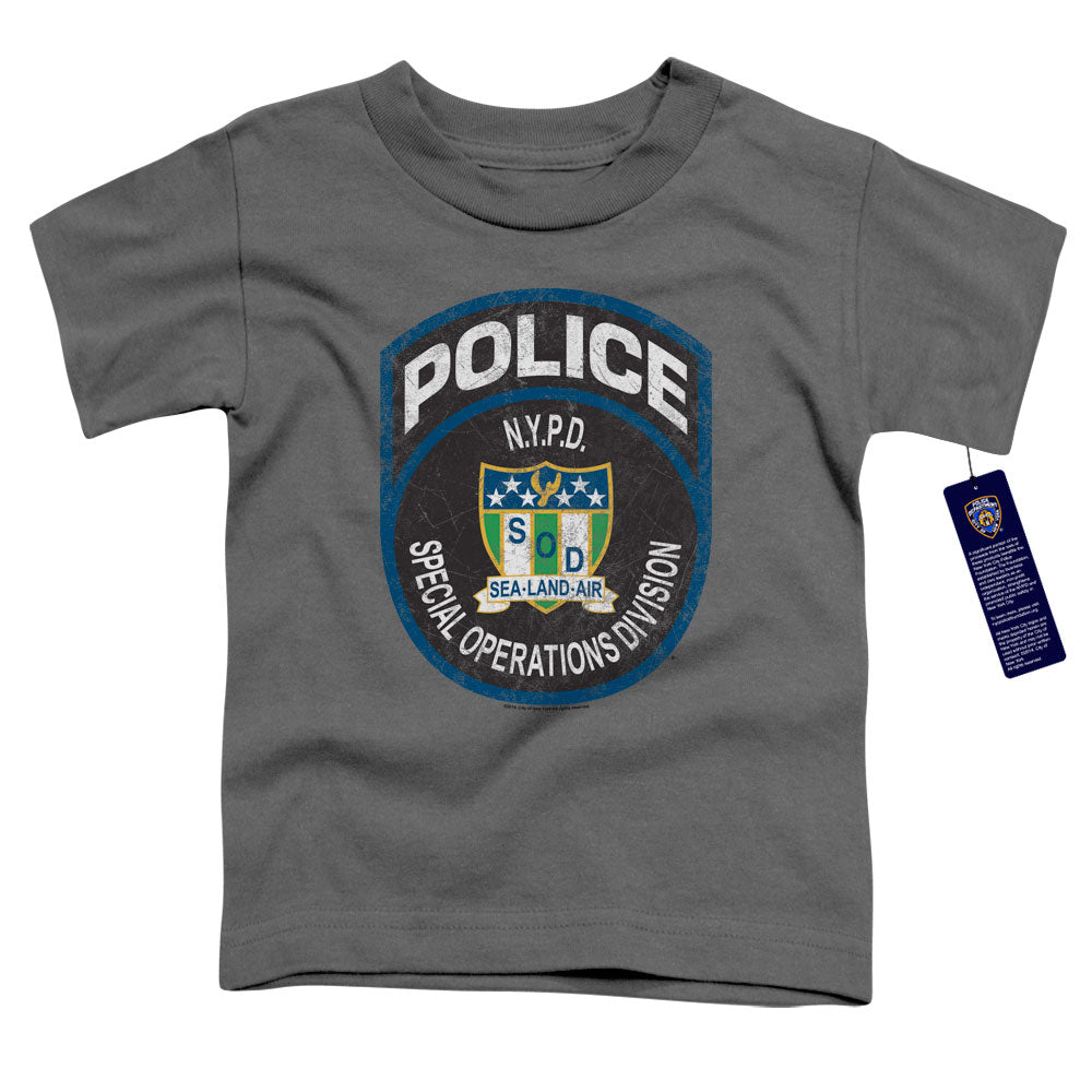 New York City Special Ops Toddler Kids Youth T Shirt Charcoal