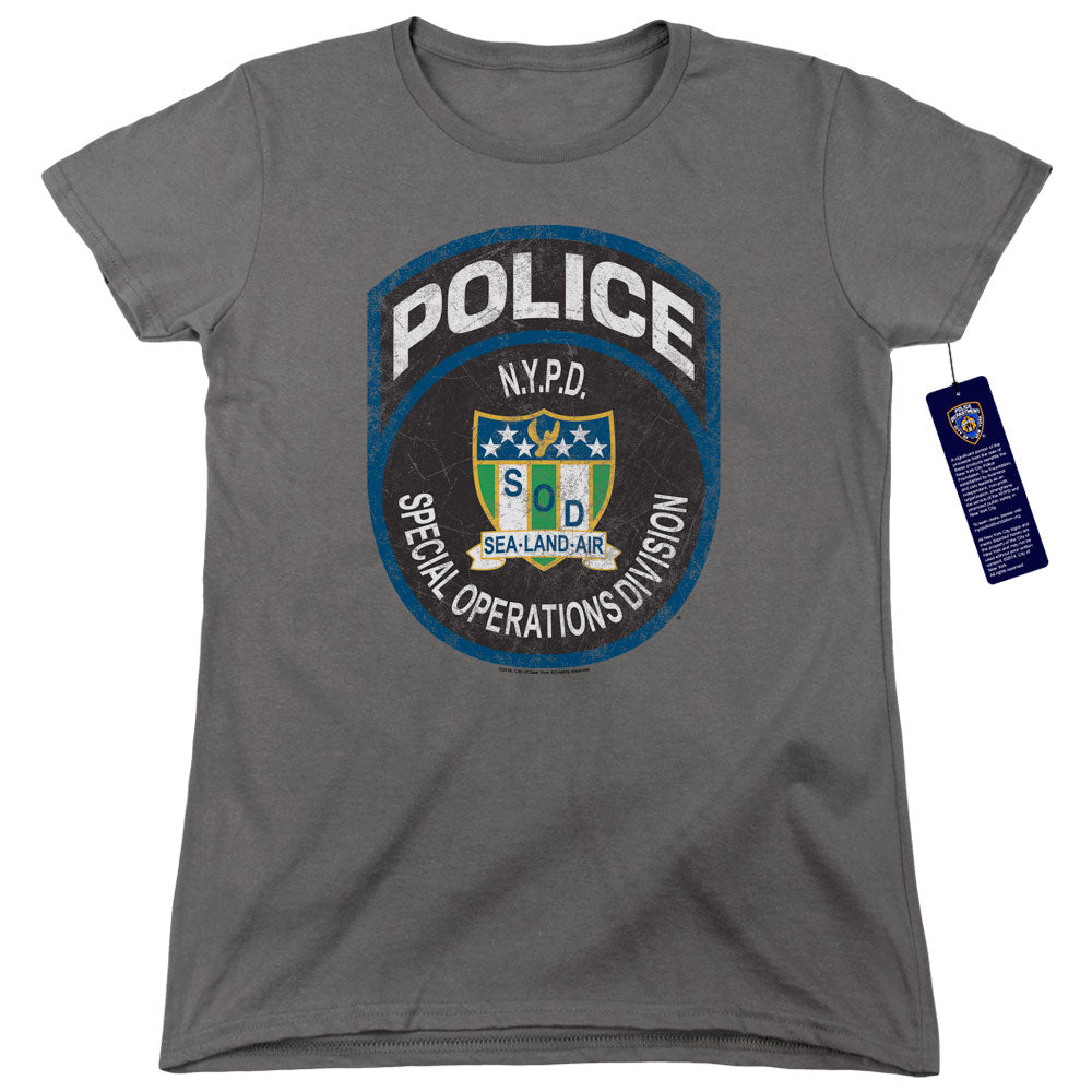 New York City Special Ops Womens T Shirt Charcoal