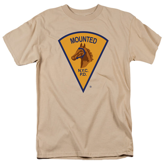 New York City Mounted Mens T Shirt Sand