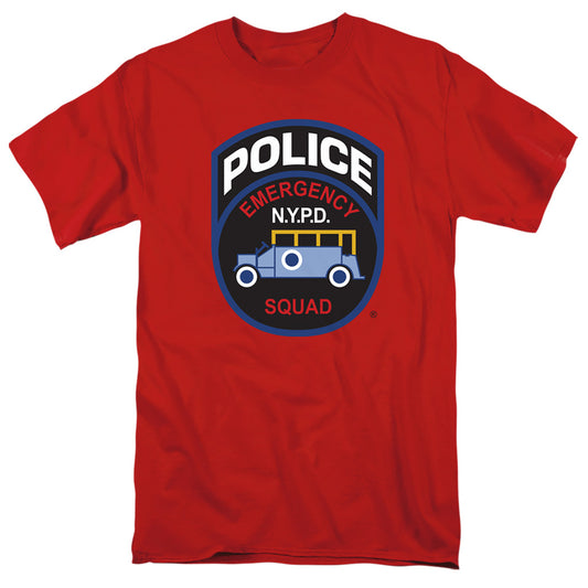 New York City Emergency Squad Mens T Shirt Red