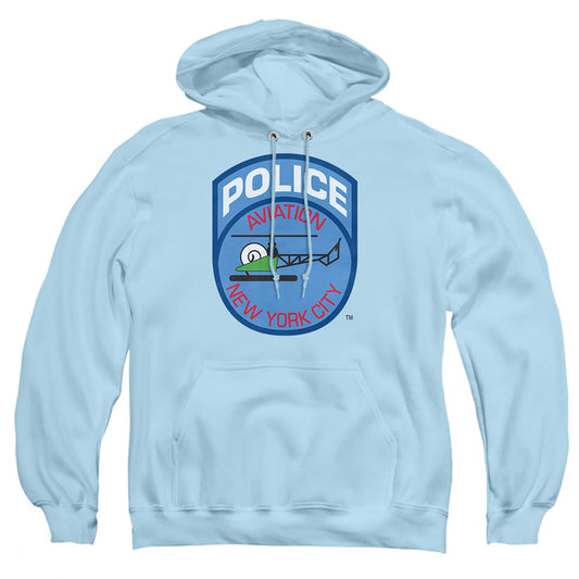 New York City Aviation Mens Hoodie Light Blue