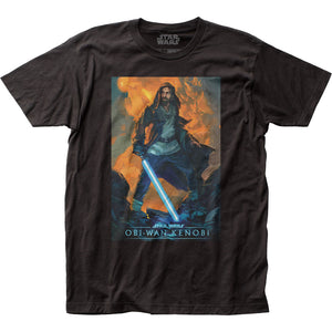Star Wars Obi-Wan Kenobi Painting Mens T Shirt Black