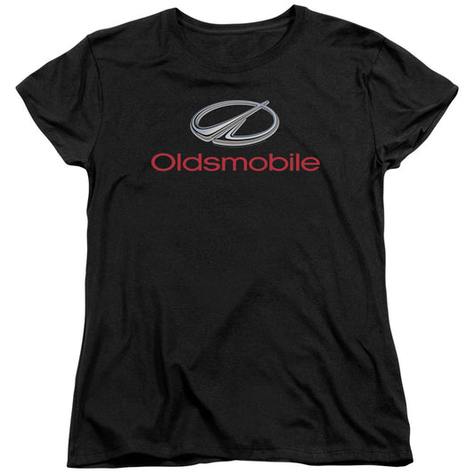 Oldsmobile Modern Logo Womens T Shirt Black