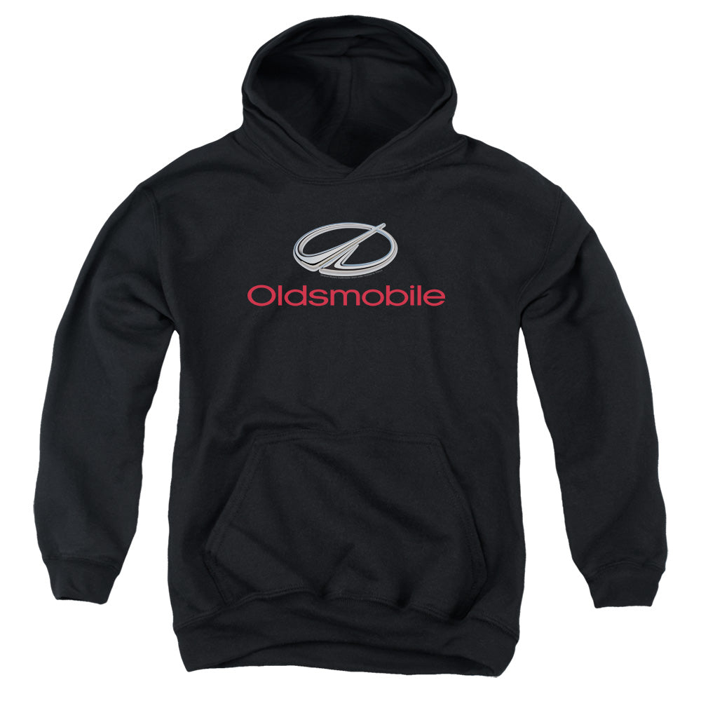 Oldsmobile Modern Logo Kids Youth Hoodie Black