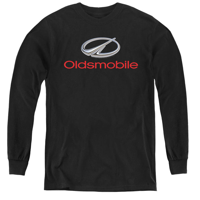 Oldsmobile Modern Logo Long Sleeve Kids Youth T Shirt Black