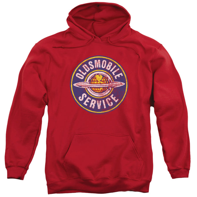 Oldsmobile Vintage Service Mens Hoodie Red