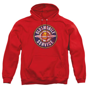 Oldsmobile Vintage Service Mens Hoodie Red