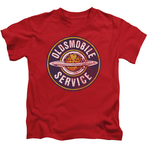 Oldsmobile Vintage Service Juvenile Kids Youth T Shirt Red