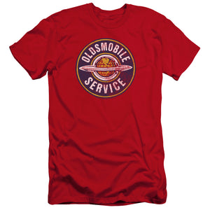 Oldsmobile Vintage Service Premium Bella Canvas Slim Fit Mens T Shirt Red