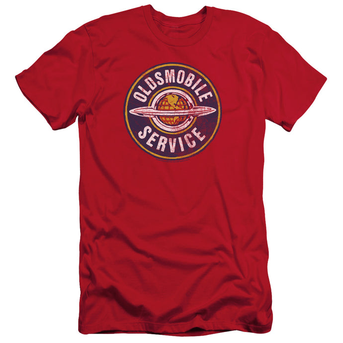 Oldsmobile Vintage Service Slim Fit Mens T Shirt Red