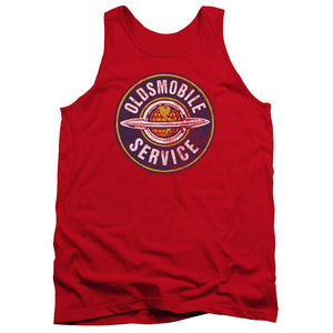 Oldsmobile Vintage Service Mens Tank Top Shirt Red