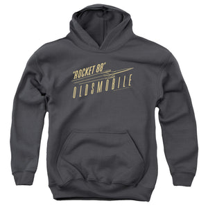 Oldsmobile Retro 88 Kids Youth Hoodie Charcoal