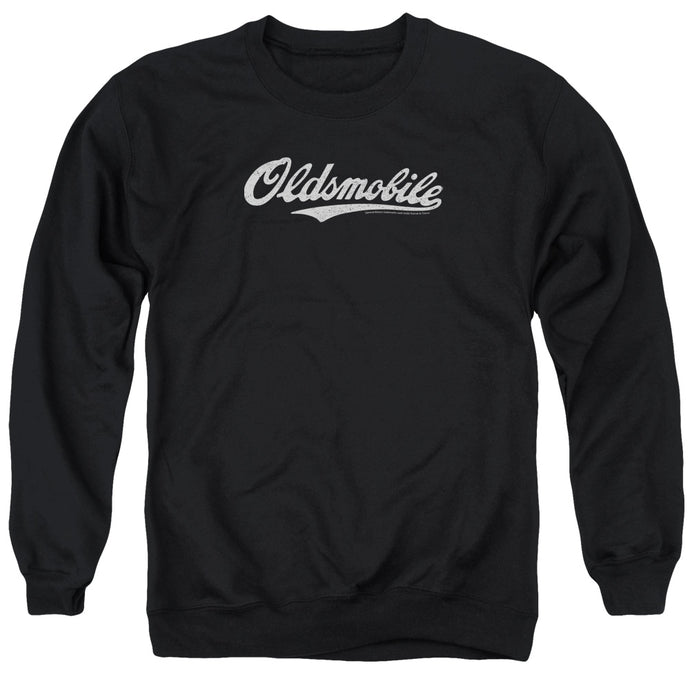 Oldsmobile Oldsmobile Cursive Logo Mens Crewneck Sweatshirt Black