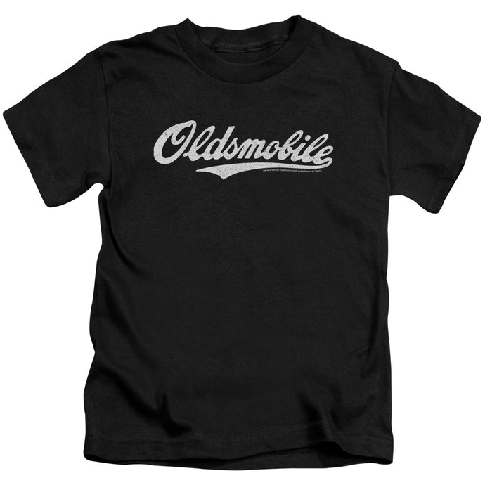 Oldsmobile Oldsmobile Cursive Logo Juvenile Kids Youth T Shirt Black