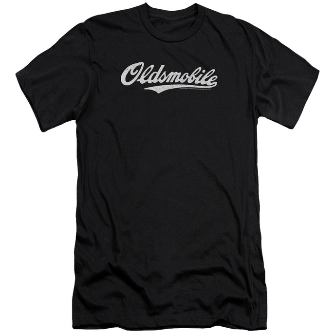 Oldsmobile Oldsmobile Cursive Logo Slim Fit Mens T Shirt Black