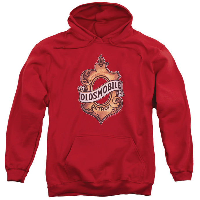 Oldsmobile Detroit Emblem Mens Hoodie Red