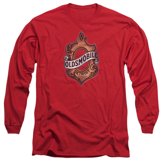 Oldsmobile Detroit Emblem Mens Long Sleeve Shirt Red