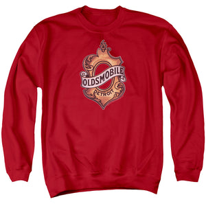 Oldsmobile Detroit Emblem Mens Crewneck Sweatshirt Red