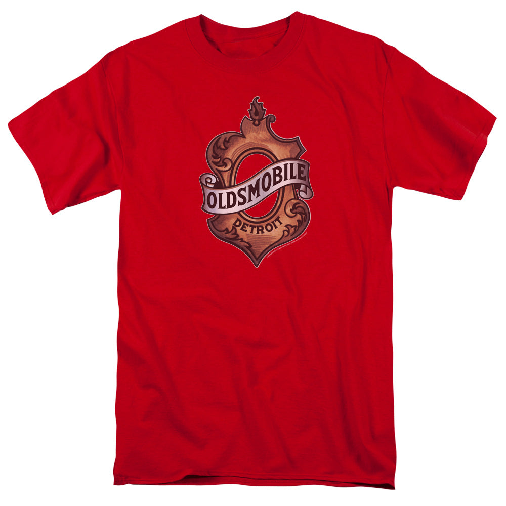 Oldsmobile Detroit Emblem Mens T Shirt Red