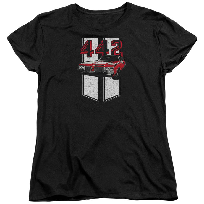 Oldsmobile 442 Womens T Shirt Black