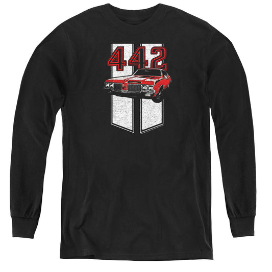 Oldsmobile 442 Long Sleeve Kids Youth T Shirt Black