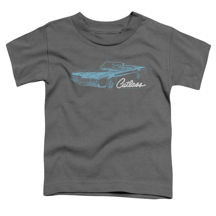 Oldsmobile 68 Cutlass Toddler Kids Youth T Shirt Charcoal