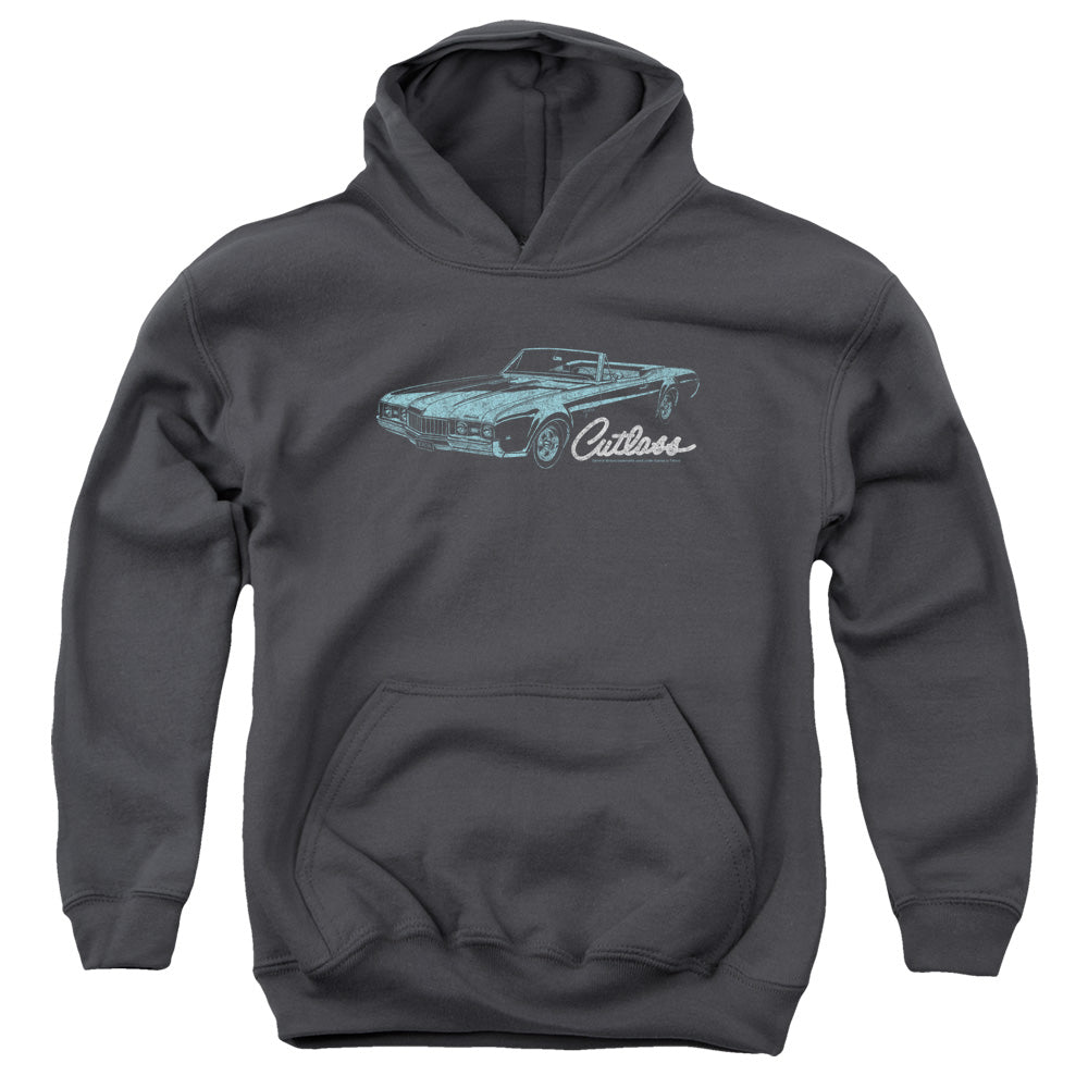 Oldsmobile 68 Cutlass Kids Youth Hoodie Charcoal