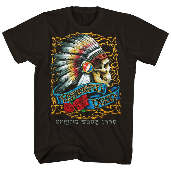 Grateful Dead Spring Tour 1990 Mens T Shirt Black