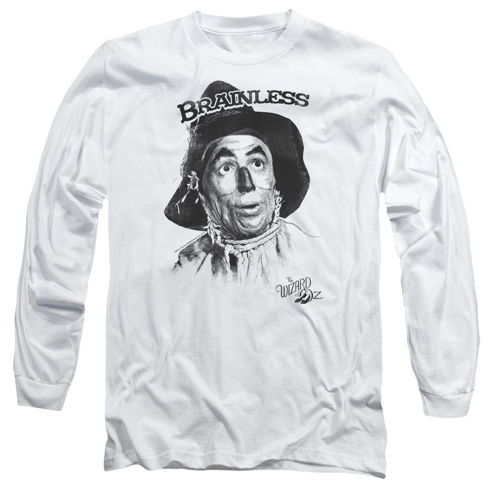 Wizard Of Oz Brainless Mens Long Sleeve Shirt White