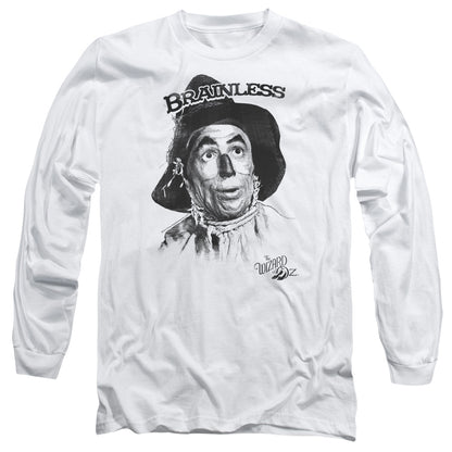 Wizard Of Oz Brainless Mens Long Sleeve Shirt White