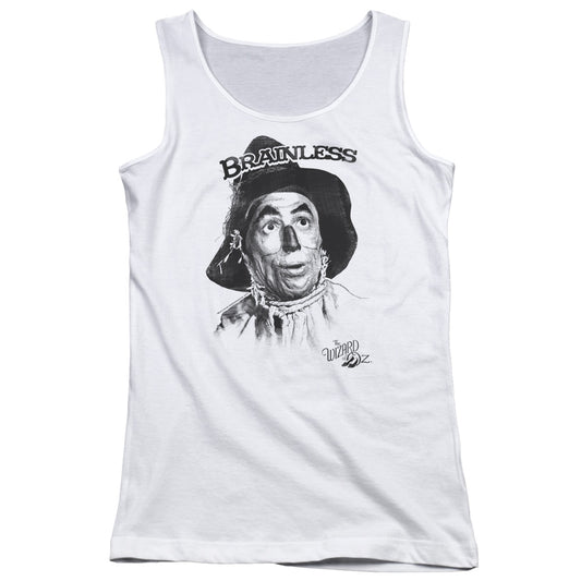 Wizard Of Oz Brainless Womens Tank Top Shirt White