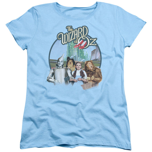 Wizard Of Oz Were Off To See Wizard Womens T Shirt Light Blue