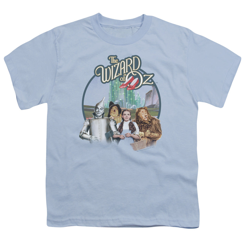 Wizard Of Oz Were Off To See Wizard Kids Youth T Shirt Light Blue