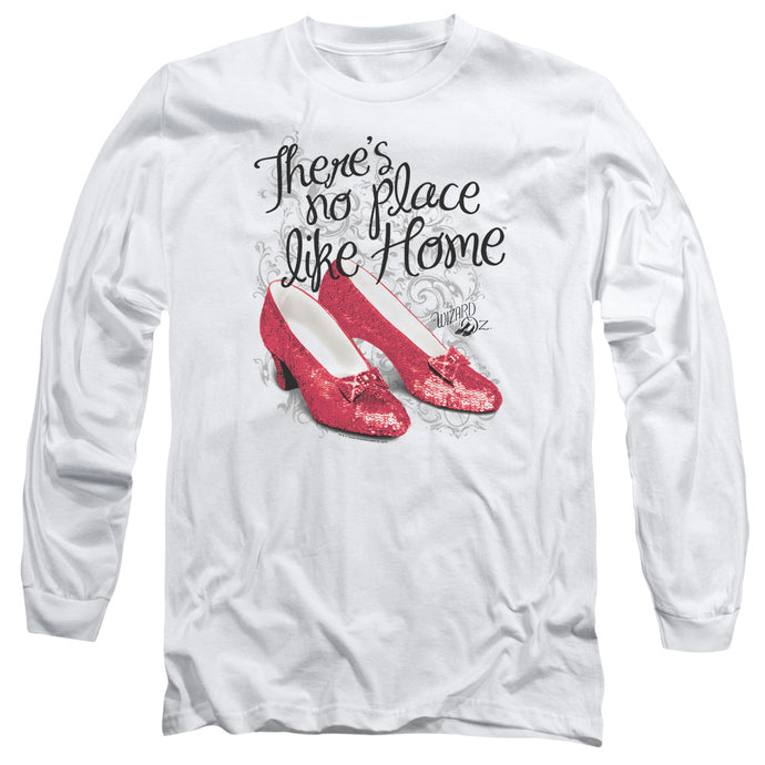 Wizard Of Oz Ruby Slippers Mens Long Sleeve Shirt White