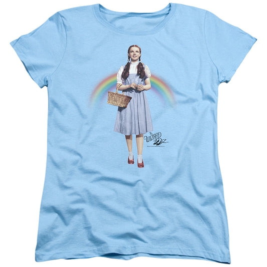 Wizard Of Oz Over The Rainbow Womens T Shirt Light Blue