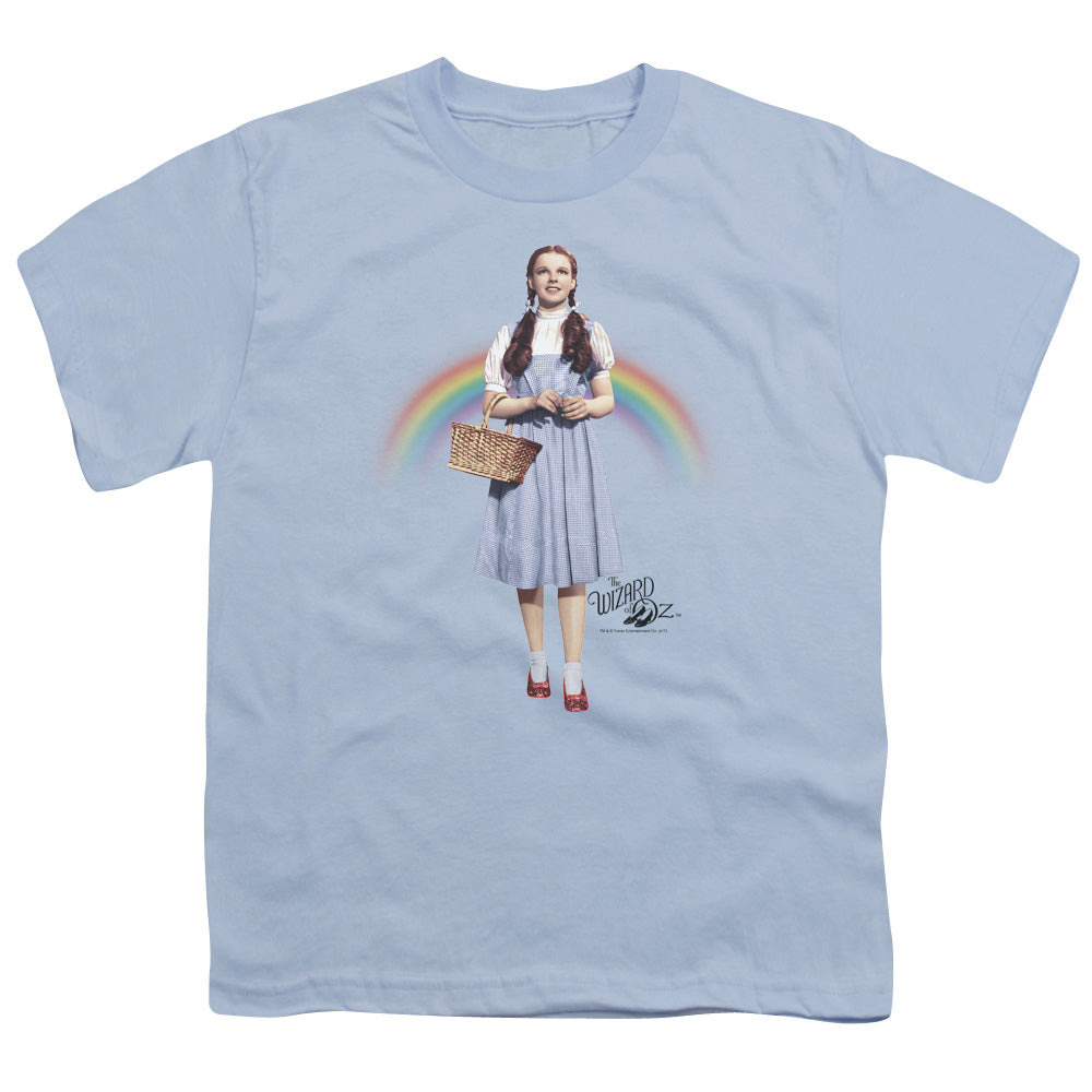 Wizard Of Oz Over The Rainbow Kids Youth T Shirt Light Blue