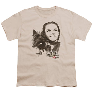 Wizard Of Oz Dorothy & Toto Kids Youth T Shirt Cream